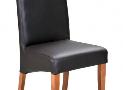 Lehnstuhl Design Sessel Holz Leder Polster Esszimmer Leder Gastro Stuhl